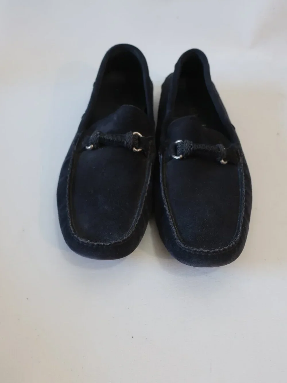 Prada Navy Suede Horsebit Loafers- Rare